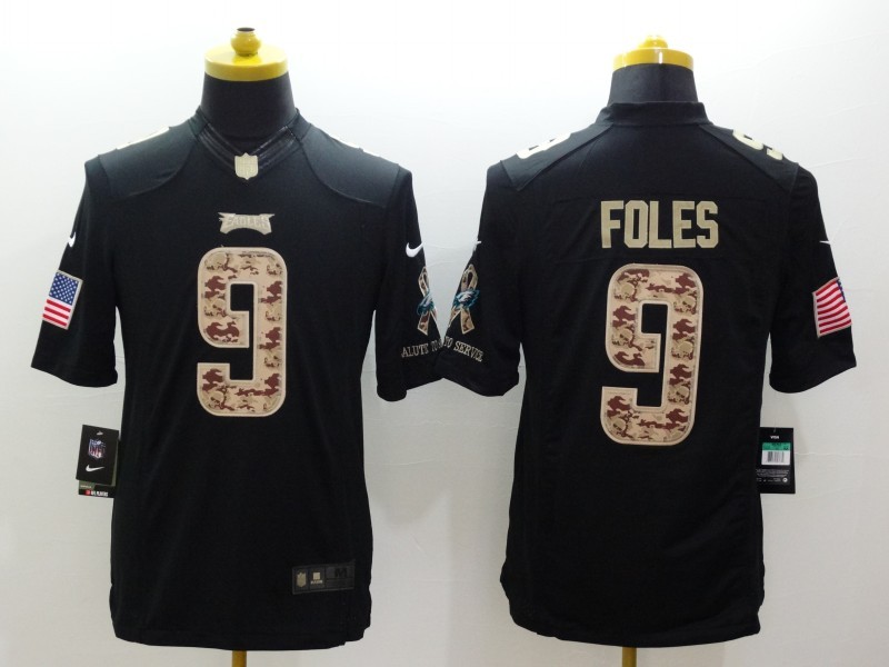 Men's Philadelphia Eagles Nick Foles #9 Black Jersey